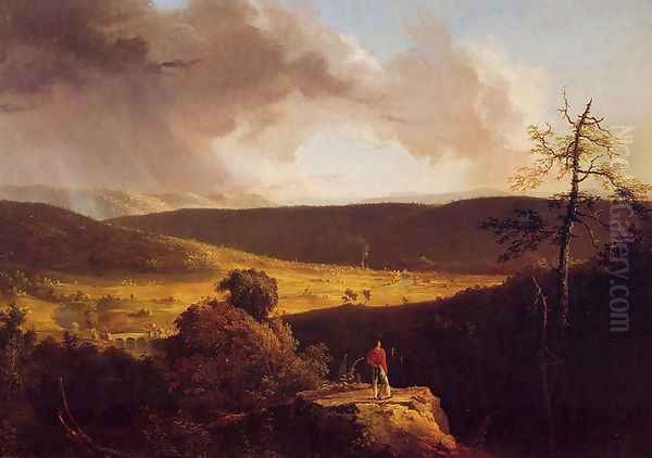 View of L'Esperance on the Schoharie River Oil Painting by Thomas Cole