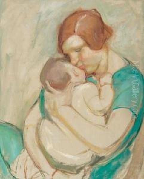 Mother And Child Oil Painting by Mary Alexandra Bell Eastlake