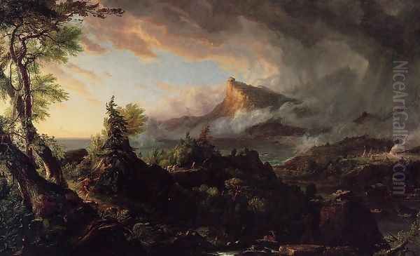 The Course of the Empire: The Savage State Oil Painting by Thomas Cole