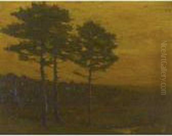 Group Of Pines Oil Painting by Charles Warren Eaton