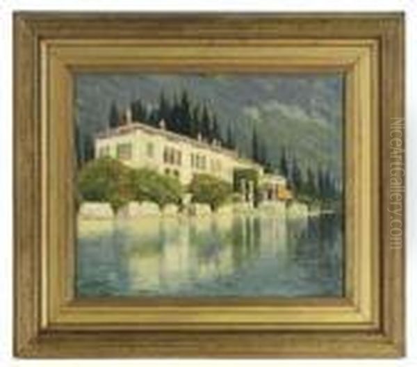 Villa Monasterio, Lake Como Oil Painting by Charles Warren Eaton