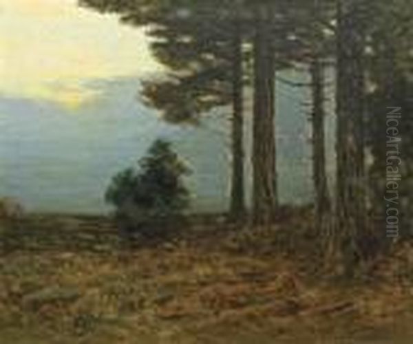 Sunset Pines Oil Painting by Charles Warren Eaton