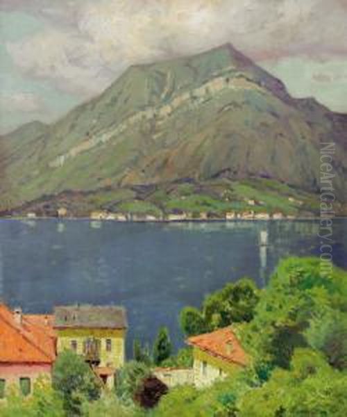 View Of Lake Como Oil Painting by Charles Warren Eaton