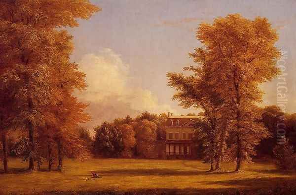 Van Rensselaer Manor House Oil Painting by Thomas Cole