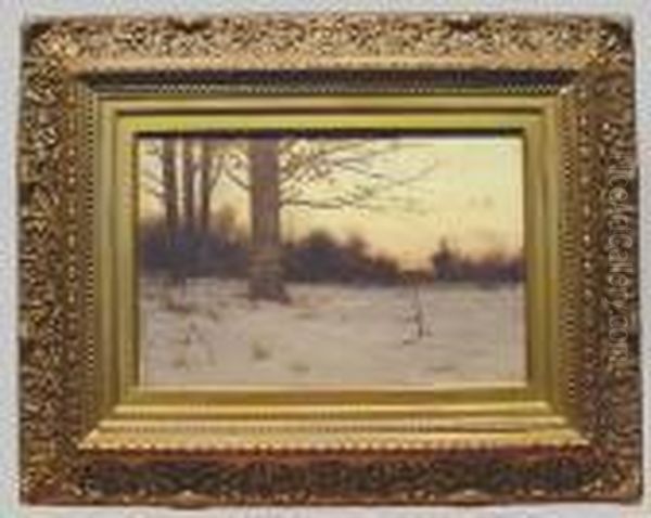 Winter Twilight Oil Painting by Charles Warren Eaton