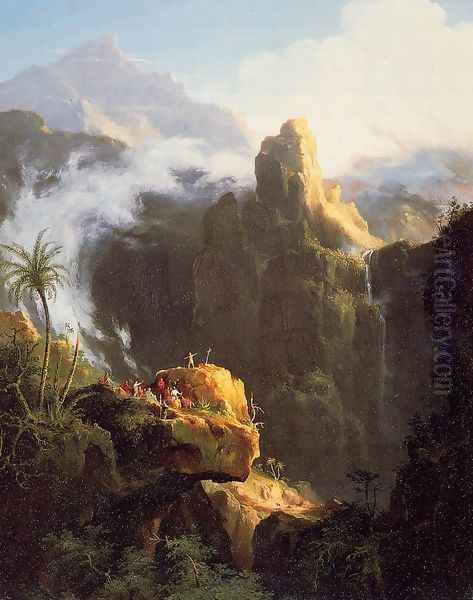 Landscape Composition: Saint John in the Wilderness Oil Painting by Thomas Cole