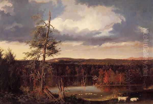 Landscape, the Seat of Mr. Featherstonhaugh in the Distance Oil Painting by Thomas Cole