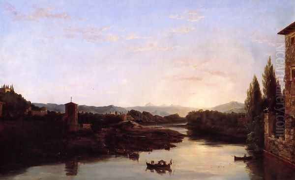 View of the Arno Oil Painting by Thomas Cole