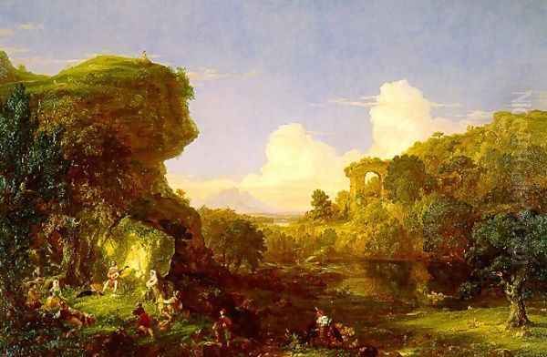 Italian Landscape Oil Painting by Thomas Cole