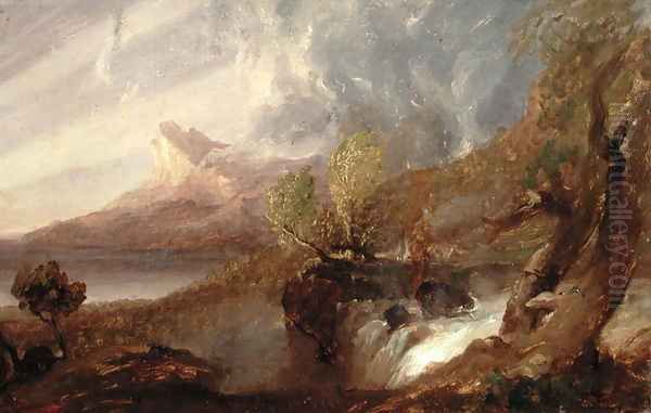 Study for a Wild Scene 1831 Oil Painting by Thomas Cole