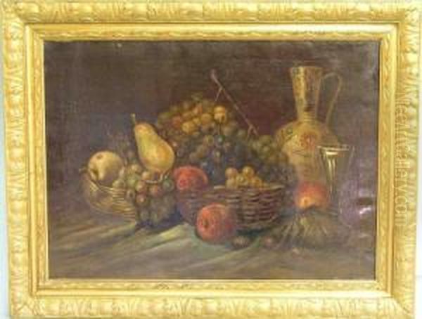 Stillleben Mit Fruchten Oil Painting by Anton Ebert