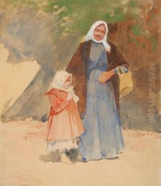 Hazafele Oil Painting by Lajos Deak Ebner