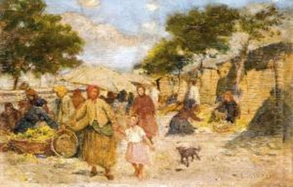 Vasar Oil Painting by Lajos Deak Ebner