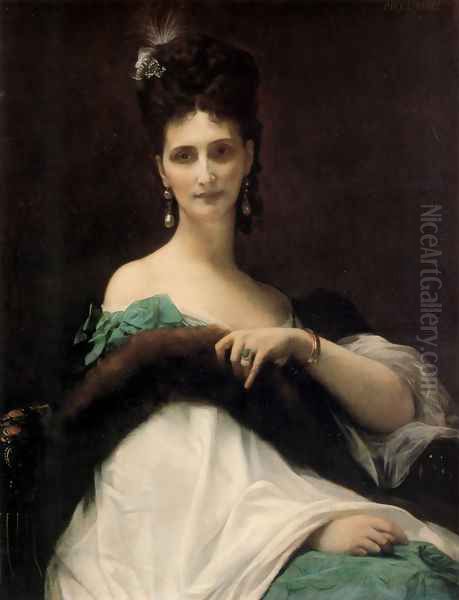 La Comtesse De Keller Oil Painting by Alexandre Cabanel