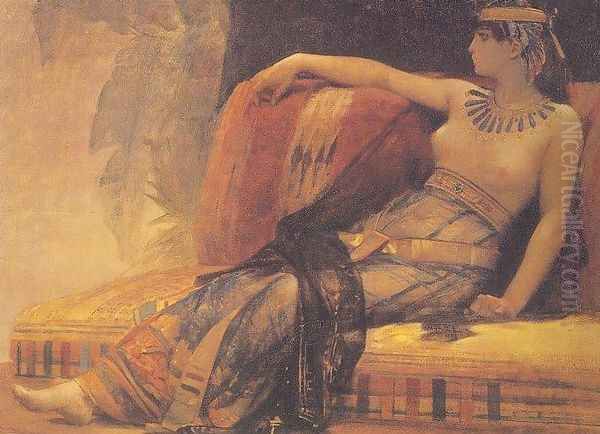 Cleopatra (69-30 BC), preparatory study for 'Cleopatra Testing Poisons on the Condemned Prisoners' Oil Painting by Alexandre Cabanel