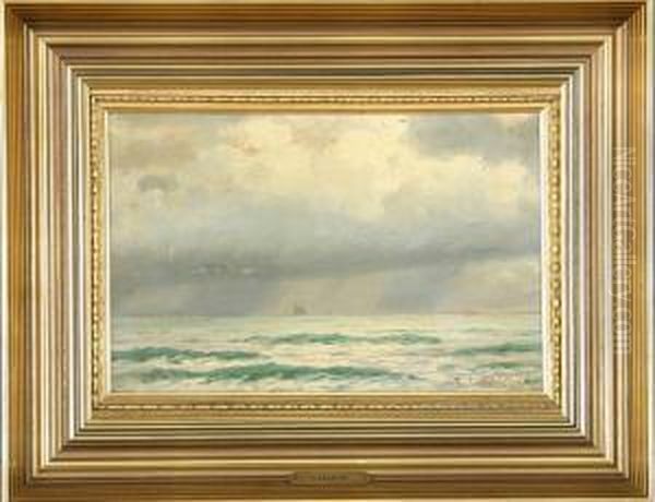 Seascape With Sailing Ship Oil Painting by Christian Eckardt