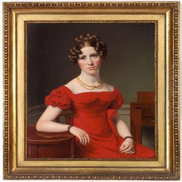 Portrait Of Louise Christiane Fugl Oil Painting by Christoffer Wilhelm Eckersberg