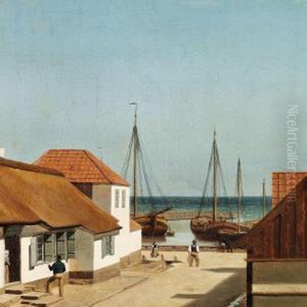 Partie Af Drago Oil Painting by Christoffer Wilhelm Eckersberg