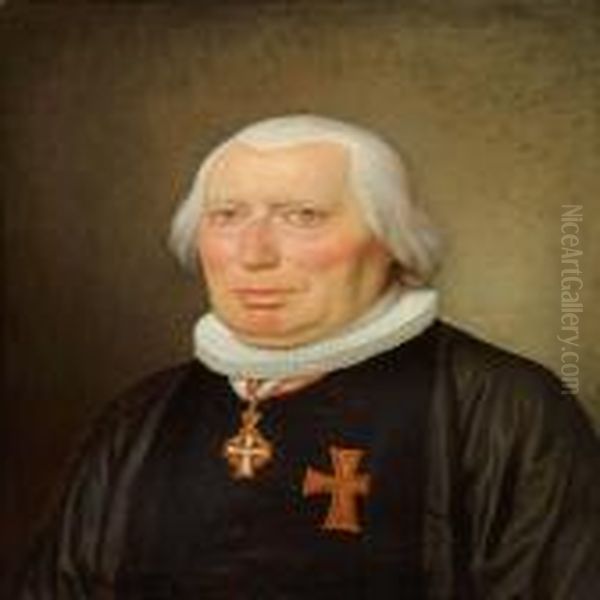 Portrait Of Bishop Jansen In Aalborg Oil Painting by Christoffer Wilhelm Eckersberg