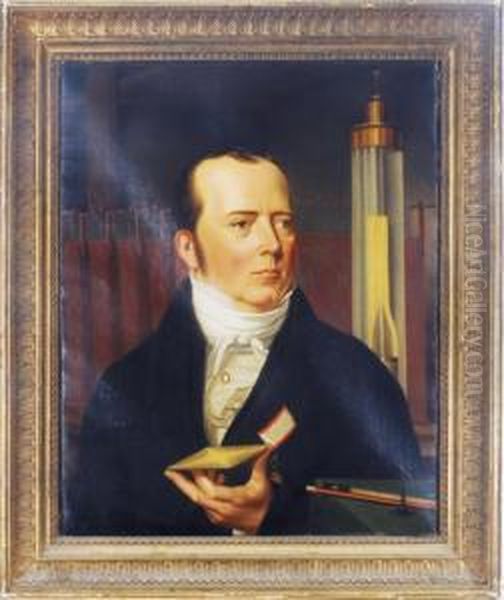 Portrait Of Hans Christian Orsted Oil Painting by Christoffer Wilhelm Eckersberg