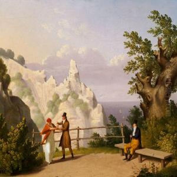 Sommerspiret Oil Painting by Christoffer Wilhelm Eckersberg