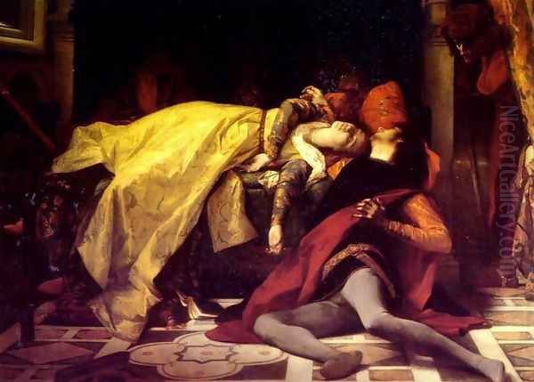 The Death of Francesca da Rimini and Paolo Malatesta 1870 Oil Painting by Alexandre Cabanel