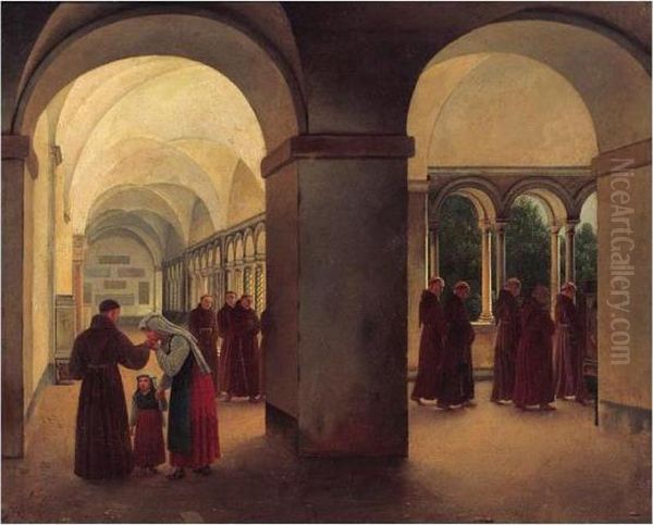 St. Paolo Fuori Le Mura, Roma Oil Painting by Christoffer Wilhelm Eckersberg