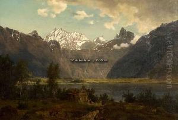 Landskap Fra Romsdalen Oil Painting by Johan Frederick Eckersberg