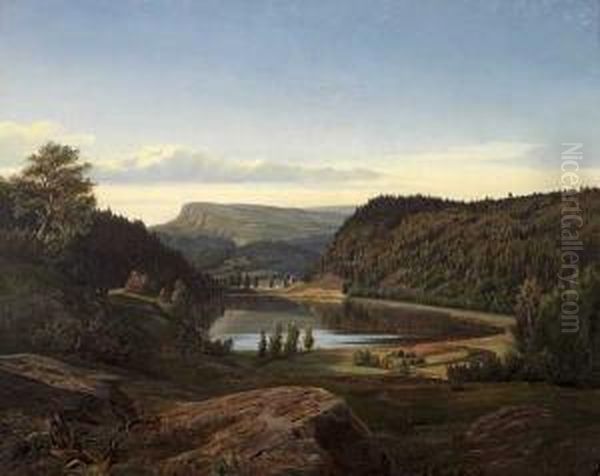 Engervandet Sandvigen Oil Painting by Johan Frederick Eckersberg