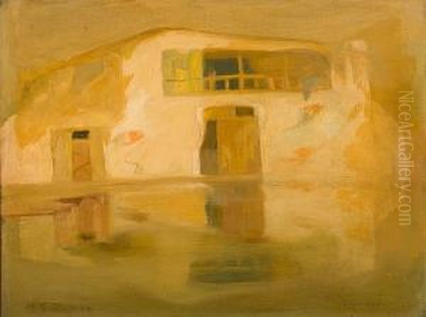 House By The Sea Oil Painting by Michalis Economou