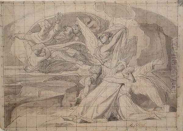 Study for The Death of Moses, 1851 Oil Painting by Alexandre Cabanel