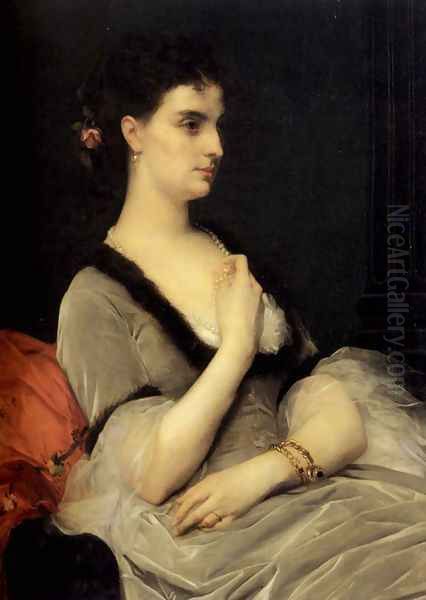 Portrait of Countess E.A. Vorontova-Dashkova, 1873 Oil Painting by Alexandre Cabanel