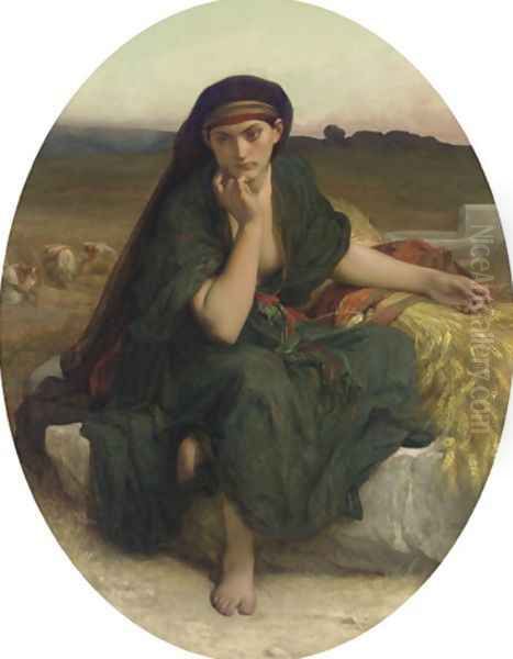 Ruth revenant des champs, Ruth en repos Oil Painting by Alexandre Cabanel