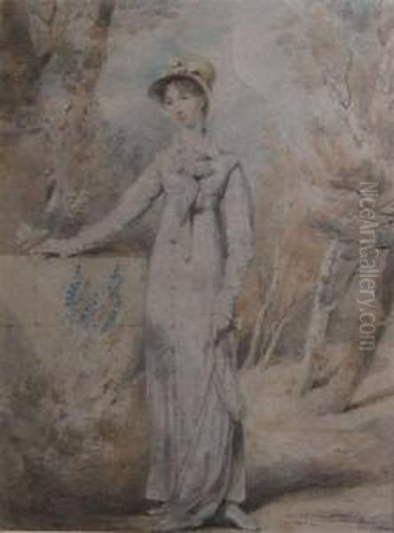 Portrait Of Miss Bathurst Oil Painting by Henry Edridge