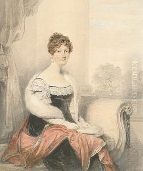 Portrait Of A Lady Oil Painting by Henry Edridge