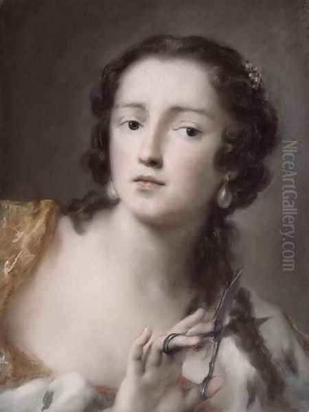 Caterina Sagredo Barbarigo as 'Bernice', c.1741 Oil Painting by Rosalba Carriera