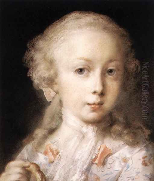 Young Lady of the Leblond Family. c. 1730 Oil Painting by Rosalba Carriera