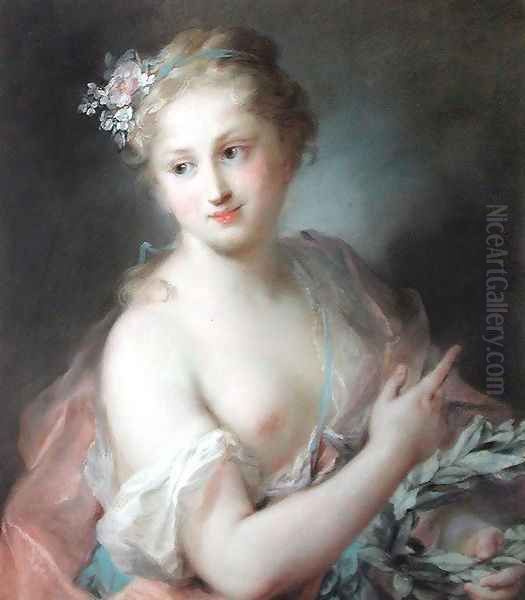 Nymph from Apollo's Retinue Oil Painting by Rosalba Carriera