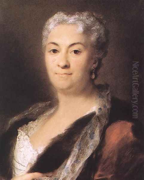 Elderly Lady c. 1740 Oil Painting by Rosalba Carriera