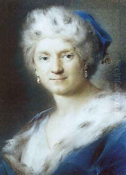 Self-Portrait as Winter 1731 Oil Painting by Rosalba Carriera