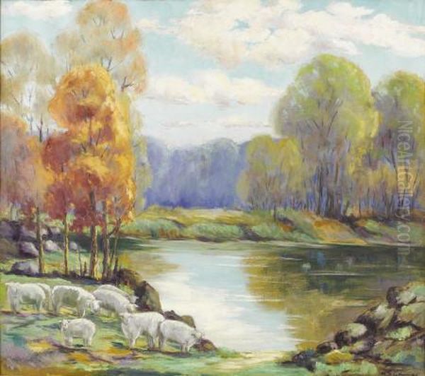 Untitled Pastoral Scene by Mary Edwards