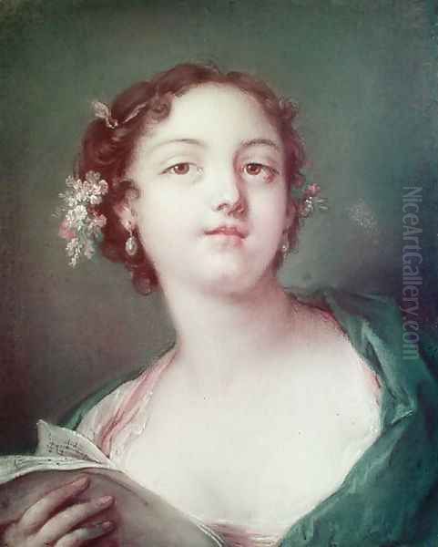 Portrait of a Young Girl Oil Painting by Rosalba Carriera