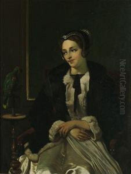 The Pet Parrot Oil Painting by Jacobus Josephus Eeckhout