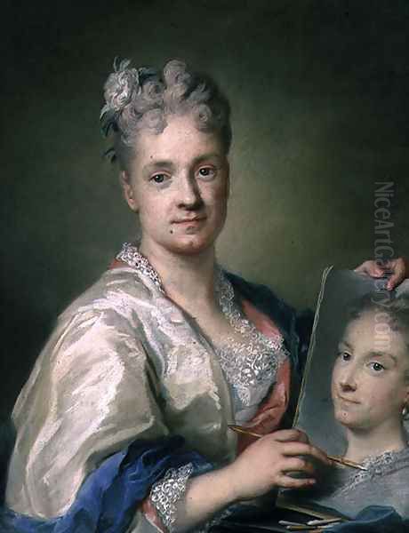 Self Portrait, 1709 Oil Painting by Rosalba Carriera