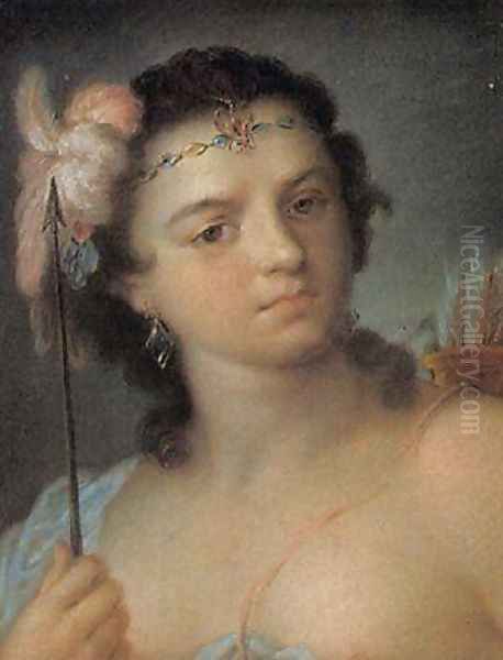 America Oil Painting by Rosalba Carriera