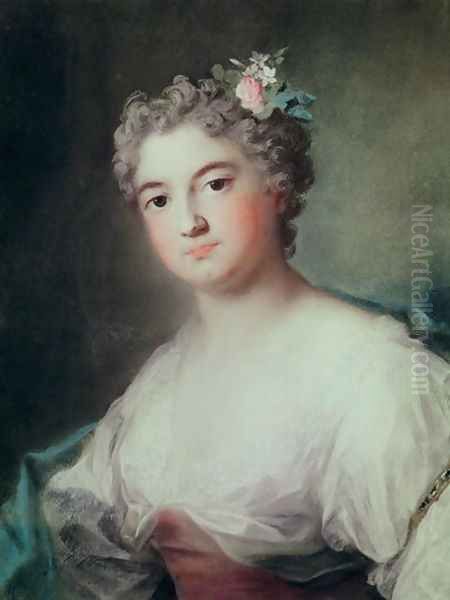 Portrait of Mademoiselle de Clermont, aged 23 Oil Painting by Rosalba Carriera