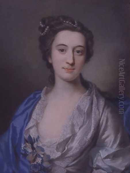 Portrait of a Lady Oil Painting by Rosalba Carriera