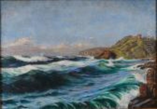 Coast Scene Oil Painting by Mogens Ege