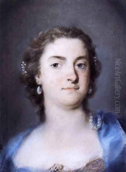 Portrait of Faustina Bordoni Hasse Oil Painting by Rosalba Carriera