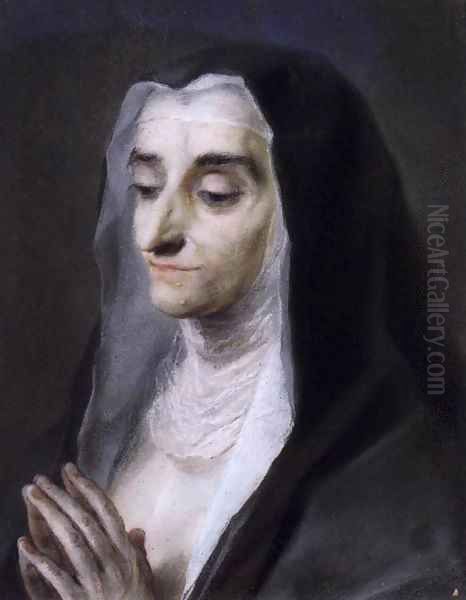 Portrait of Sister Maria Caterina Oil Painting by Rosalba Carriera